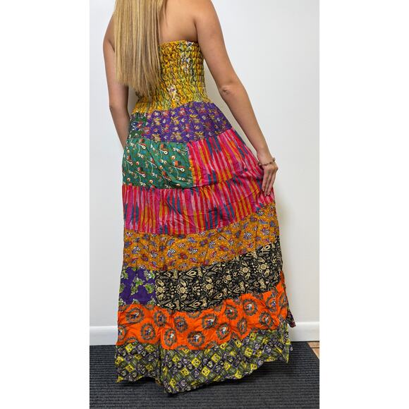 Bohemian patchwork maxi dress - Picture 2 of 5